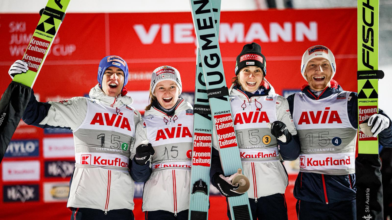 Lillehammer Mixed Freitag Kraft, Mühlbacher, Eder, Hörl